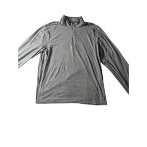 Tek Gear DryTek Mens XL Gray 1/4 Zip Performance Shirt Athletic